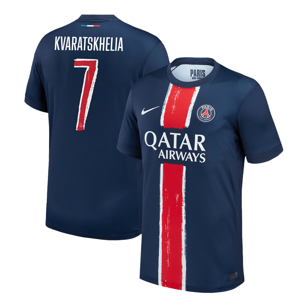 PSG Tröja KVARATSKHELIA #7 2024/25 Hemma Mörkblå - UCL
