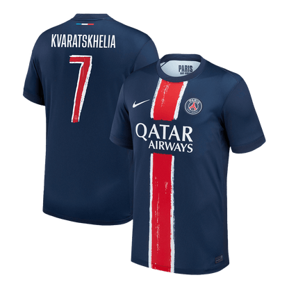PSG Tröja KVARATSKHELIA #7 2024/25 Hemma Mörkblå - UCL