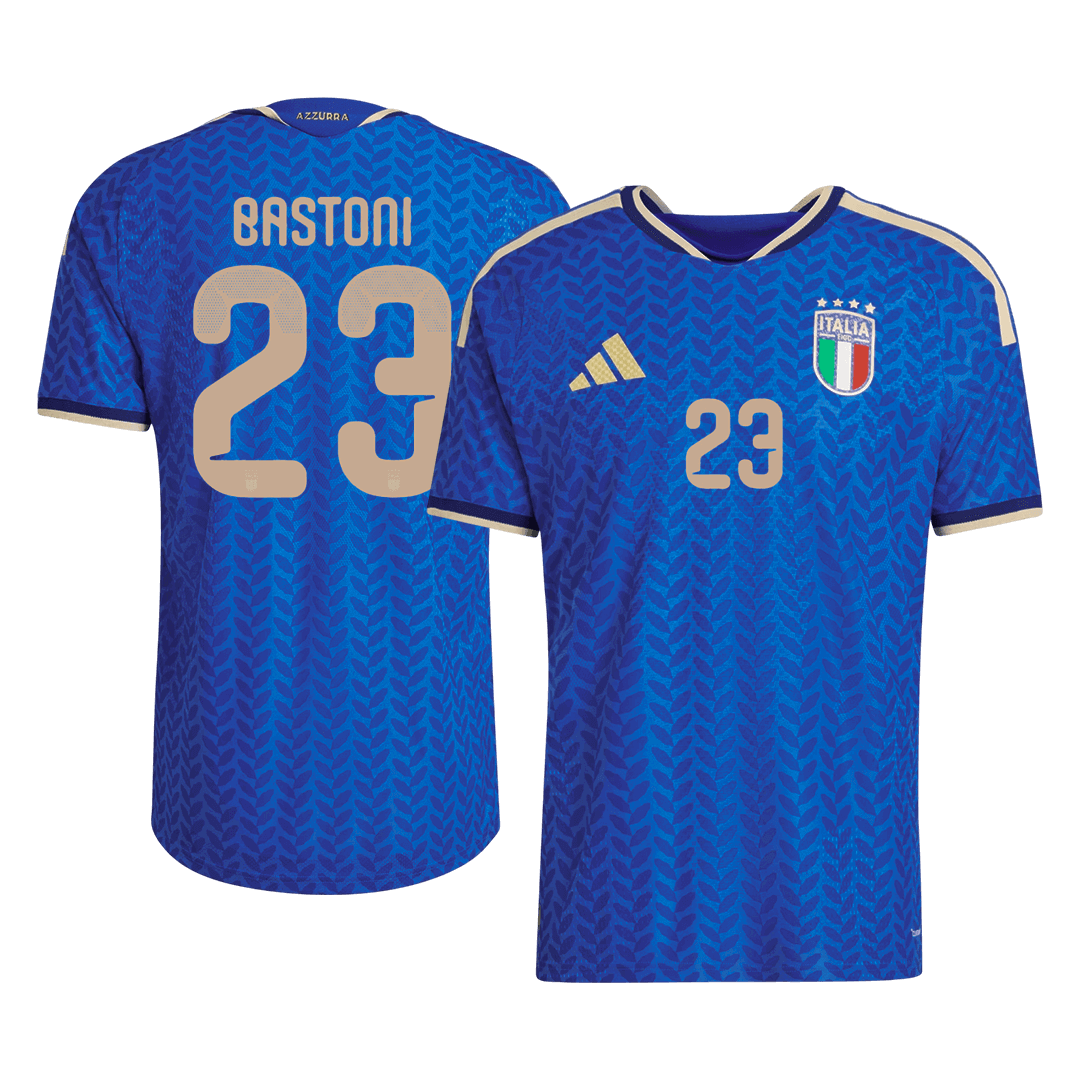 Italien Tröja BASTONI #23 2026 Hemma Autentisk Blå