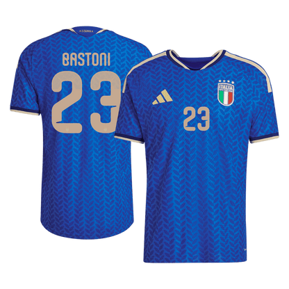 Italien Tröja BASTONI #23 2026 Hemma Autentisk Blå