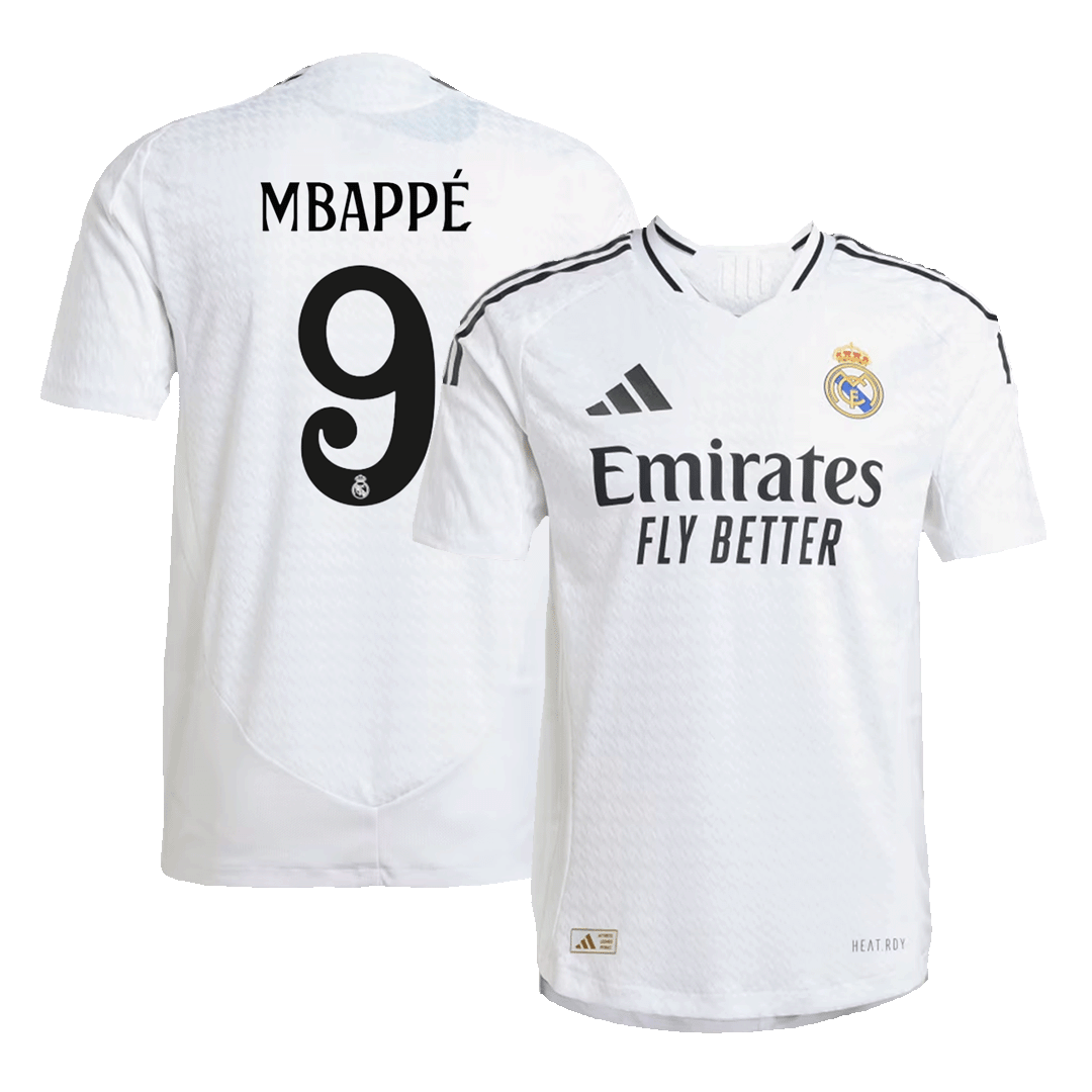 Real Madrid Tröja MBAPPÉ #9 2024/25 Hemma Vit