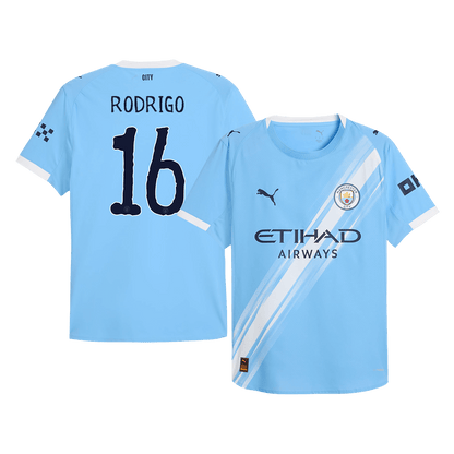 Manchester City Tröja RODRIGO #16 2025/26 Hemma Blå