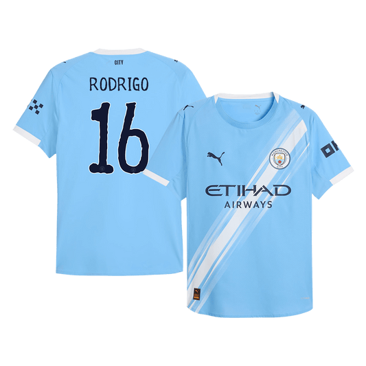 Manchester City Tröja RODRIGO #16 2025/26 Hemma Blå