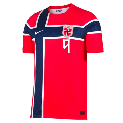 Norge Tröja BRAUT HAALAND #9 2026 Hemma Röd-2