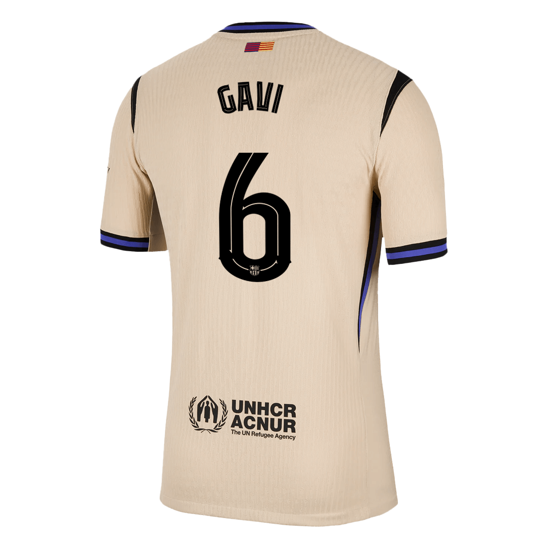 Barcelona Tröja GAVI #6 2025/26 Borta Gul - UCL-14