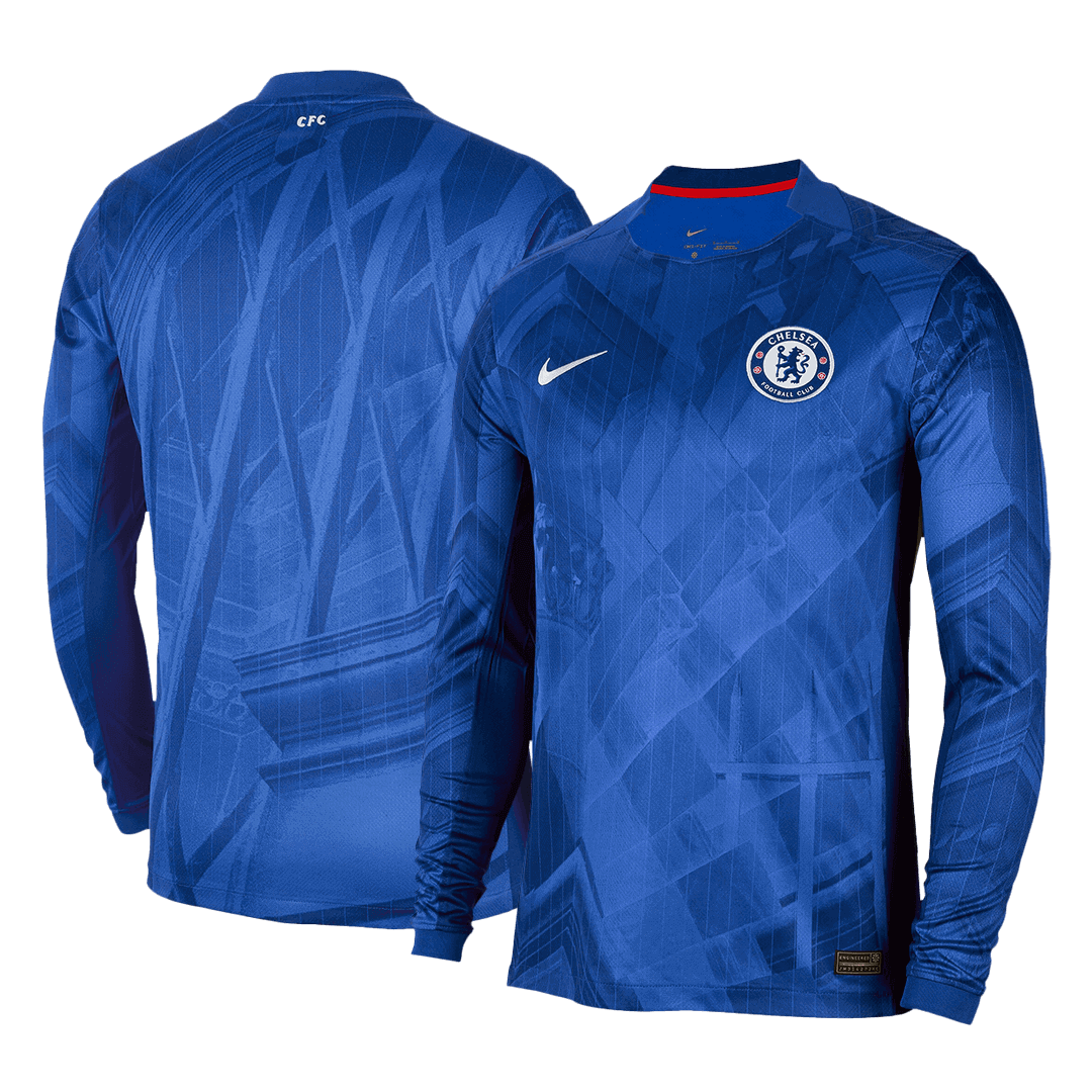Chelsea Tröja 2025/26 Hemma Långärmad Blå-10