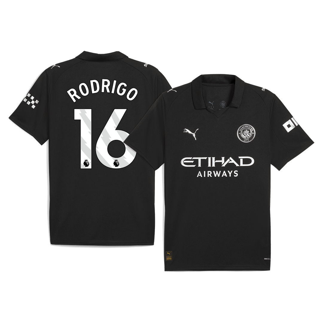 Manchester City Tröja RODRIGO #16 2025/26 Borta Svart