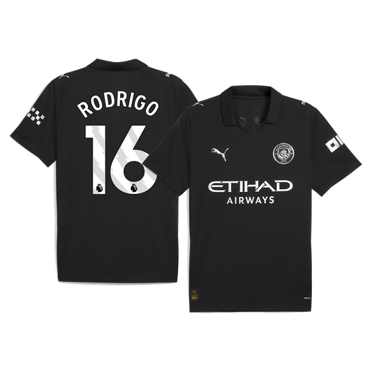 Manchester City Tröja RODRIGO #16 2025/26 Borta Svart