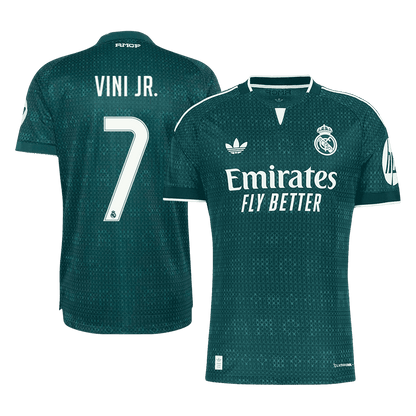 Real Madrid Tröja VINI JR. #7 2026/27 Borta Autentisk Grön