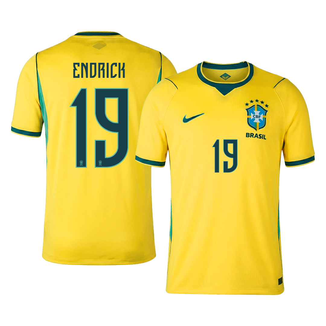 Brasilien Tröja ENDRICK #19 2026 Hemma Gul