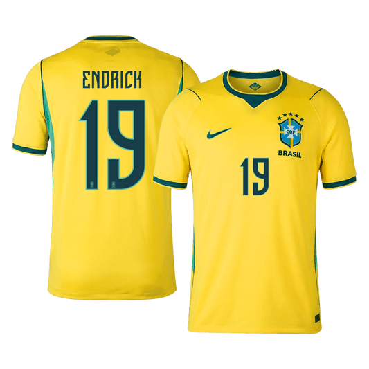 Brasilien Tröja ENDRICK #19 2026 Hemma Gul