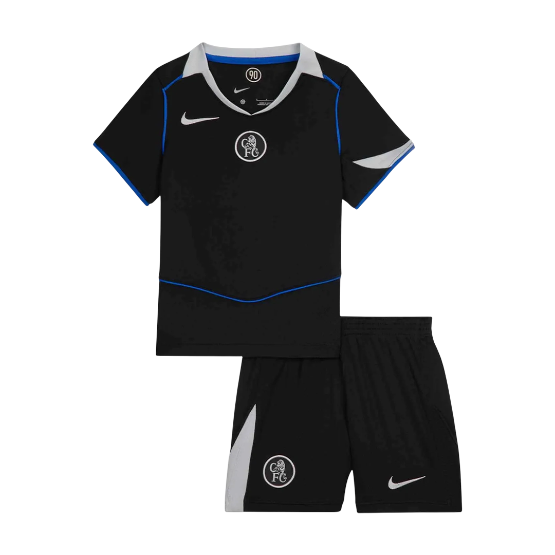 Chelsea Tröja 2025/26 Tredje Svart Barn