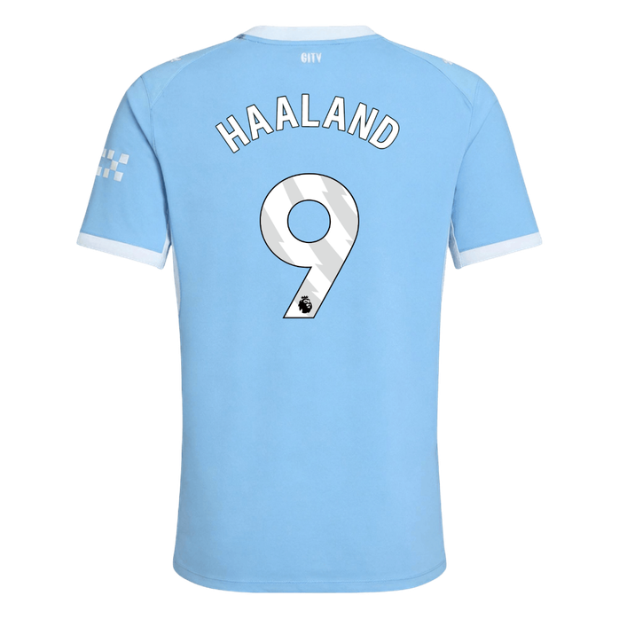 Manchester City Tröja HAALAND #9 2026/27 Hemma Autentisk Blå-3