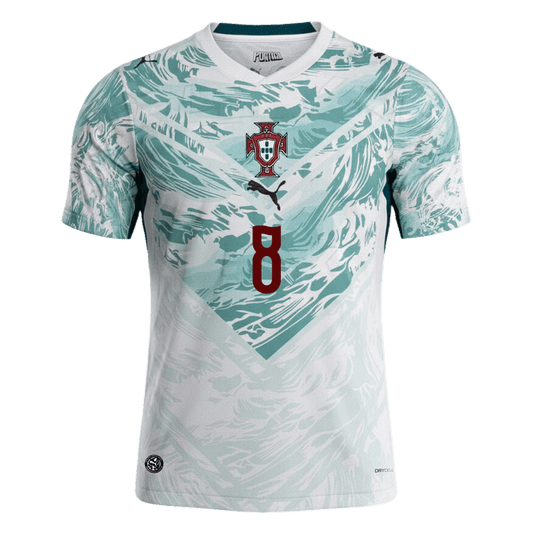 Portugal Tröja B.FERNANDES #8 2026 Borta White&Green-1