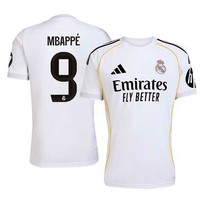 MBAPPÉ #9 Real Madrid Tröja 2025/26 Hemma Premium Vit