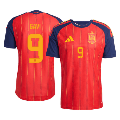 Spanien Tröja GAVI #9 2026 Hemma Autentisk Röd