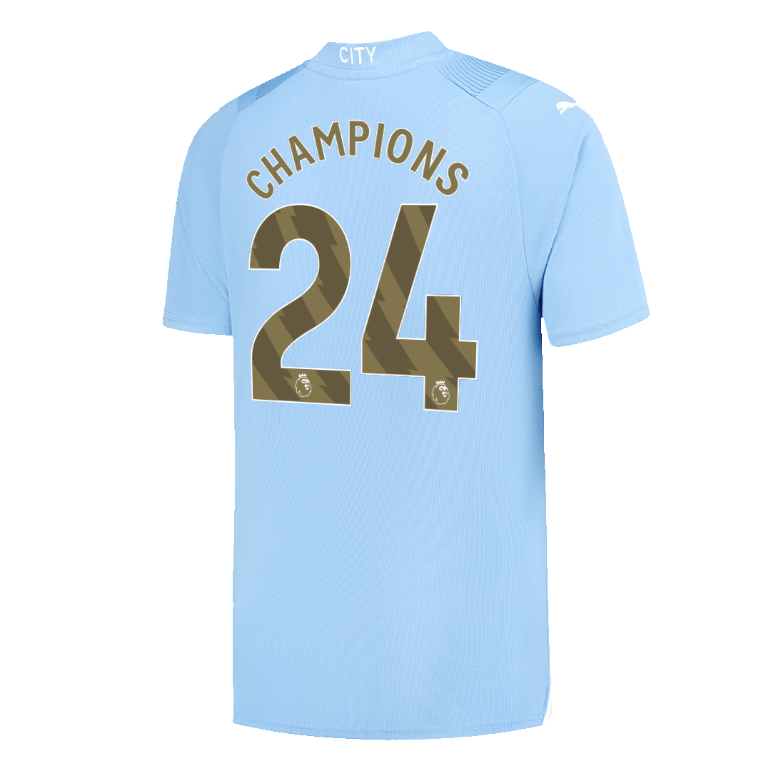 Manchester City Tröja CHAMPIONS #24 2023/24 Hemma Blå-12