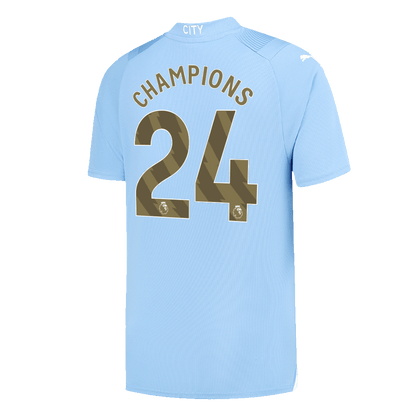 Manchester City Tröja CHAMPIONS #24 2023/24 Hemma Blå-12
