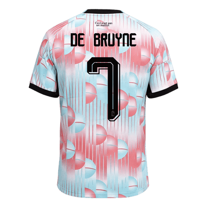 Belgien Tröja DE BRUYNE #7 2026 Borta Blue&Pink-9