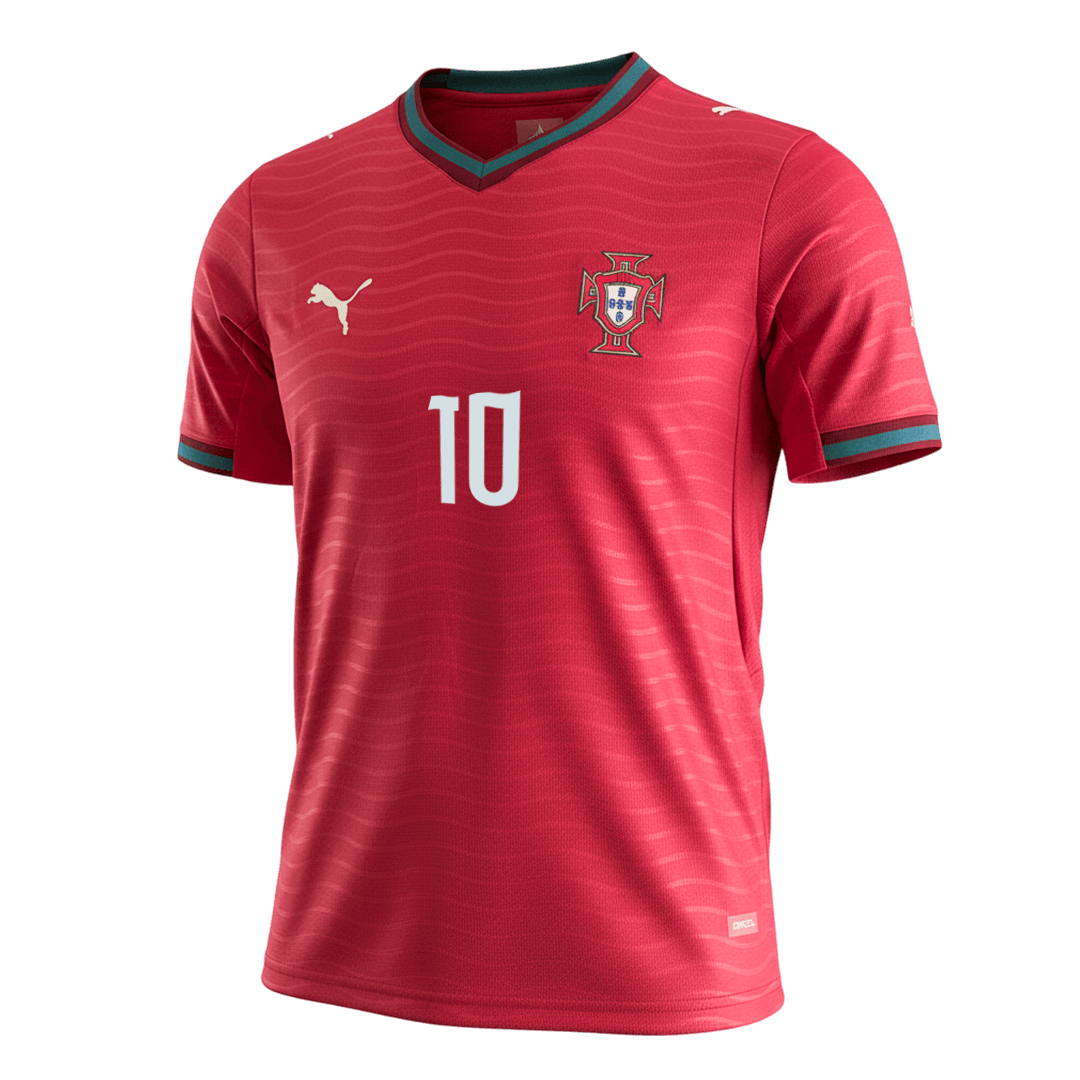BERNARDO #10 Portugal Tröja 2026 Hemma Premium Röd
