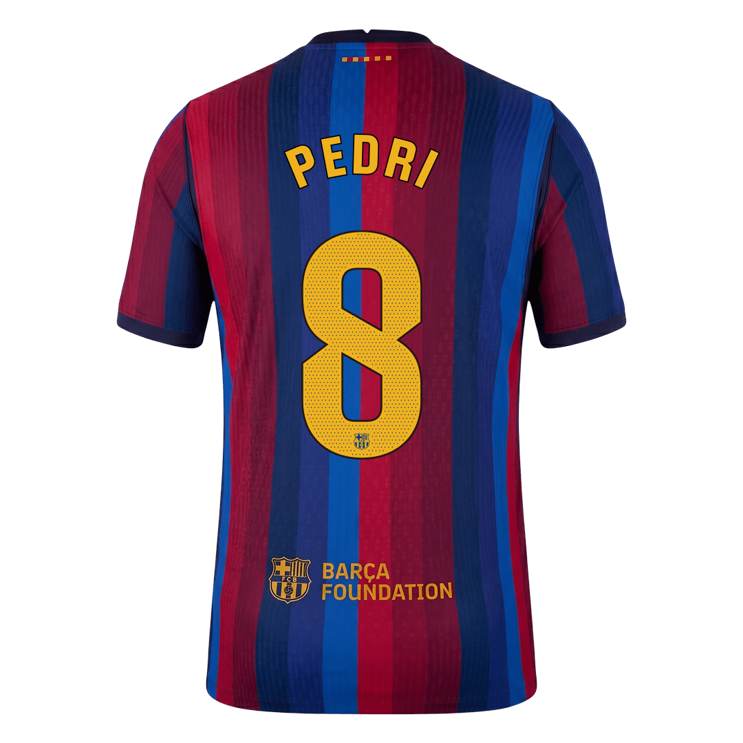 Barcelona Tröja PEDRI #8 2026/27 Hemma Autentisk Röd & Blå-3
