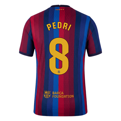 Barcelona Tröja PEDRI #8 2026/27 Hemma Autentisk Röd & Blå-3