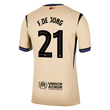 Barcelona Tröja F.DE JONG #21 2025/26 Borta Gul - UCL-13