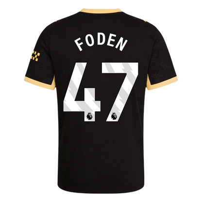 Manchester City Tröja FODEN #47 2026/27 Borta Autentisk Svart-3