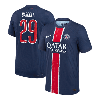 PSG Tröja BARCOLA #29 2024/25 Hemma Mörkblå - UCL