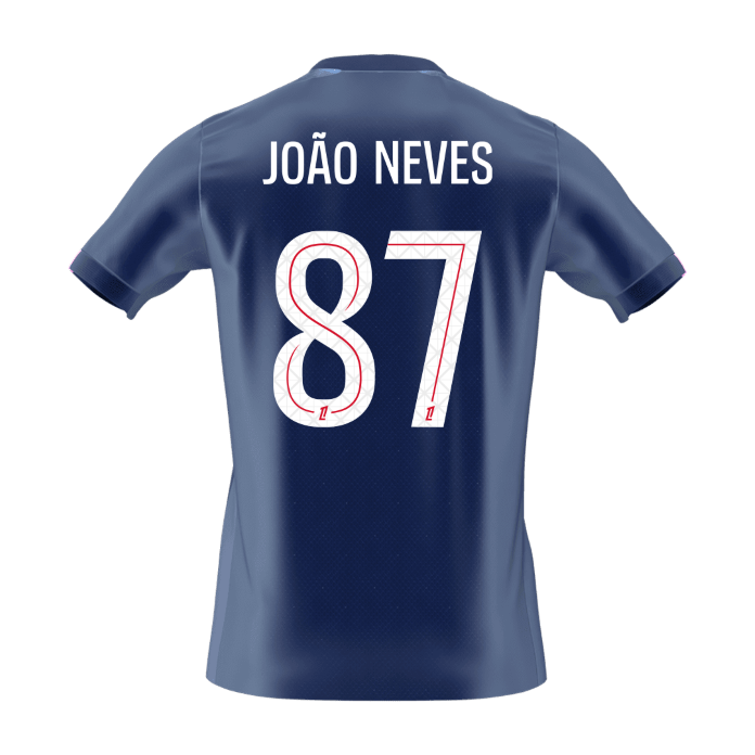 JOÃO NEVES #87 PSG Tröja 2025/26 Hemma Premium Mörkblå-8