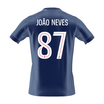 JOÃO NEVES #87 PSG Tröja 2025/26 Hemma Premium Mörkblå-8