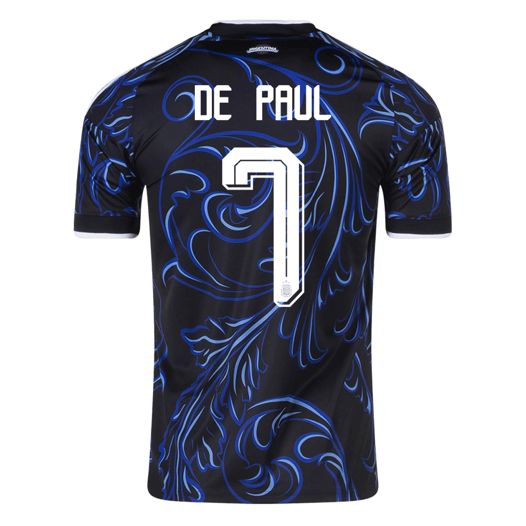 Argentina Tröja DE PAUL #7 2026 Borta Svart