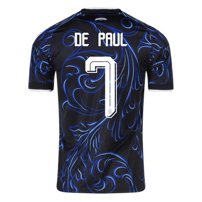 Argentina Tröja DE PAUL #7 2026 Borta Svart-9