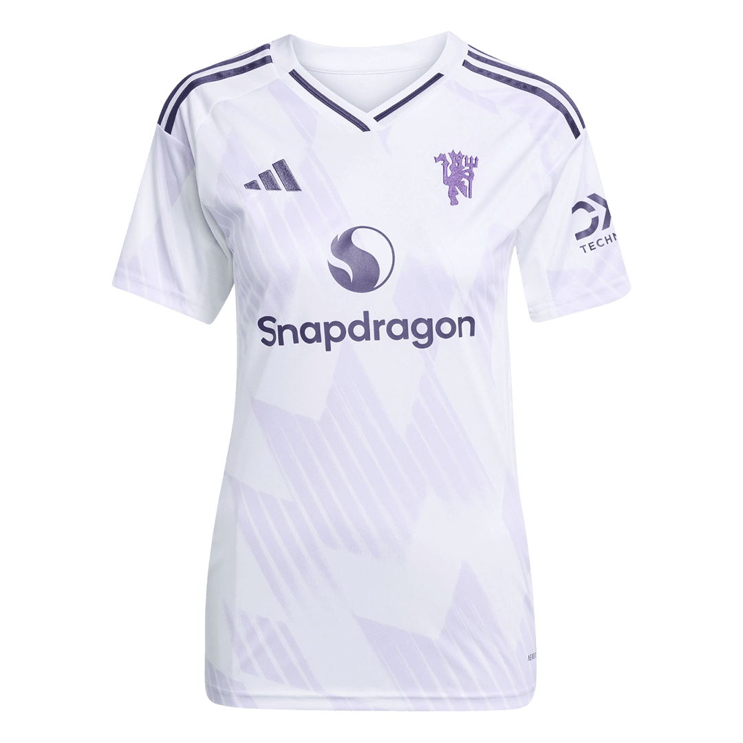 Manchester United Tröja 2025/26 Borta Vit Dam