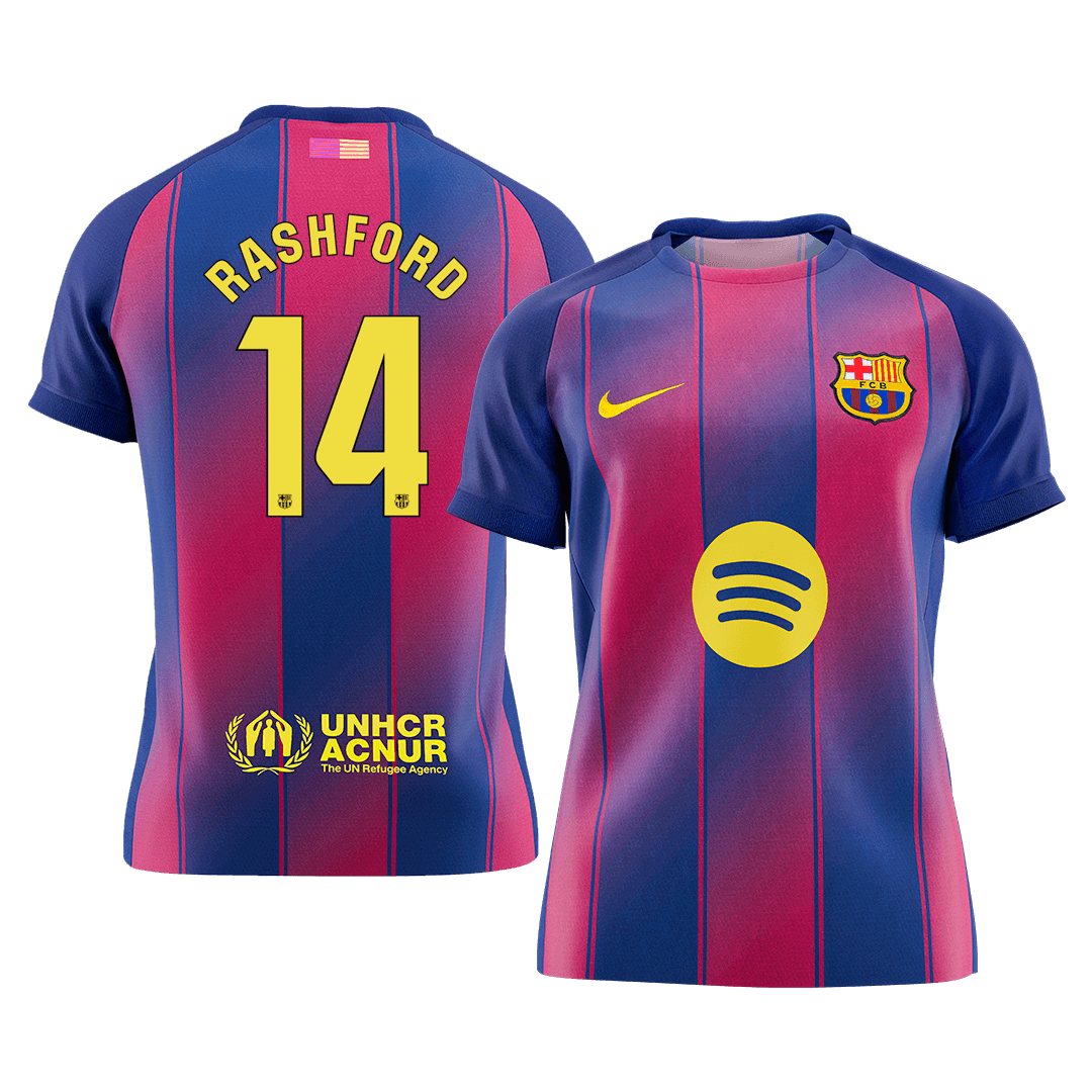 RASHFORD #14 Barcelona Tröja 2025/26 Hemma Premium Röd & Blå