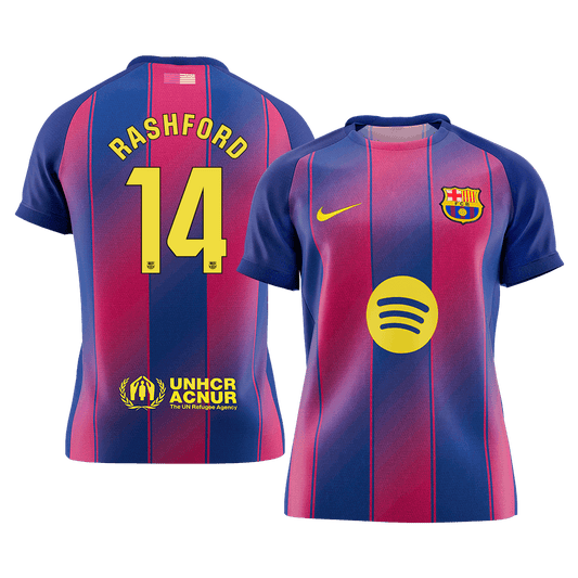 RASHFORD #14 Barcelona Tröja 2025/26 Hemma Premium Röd & Blå