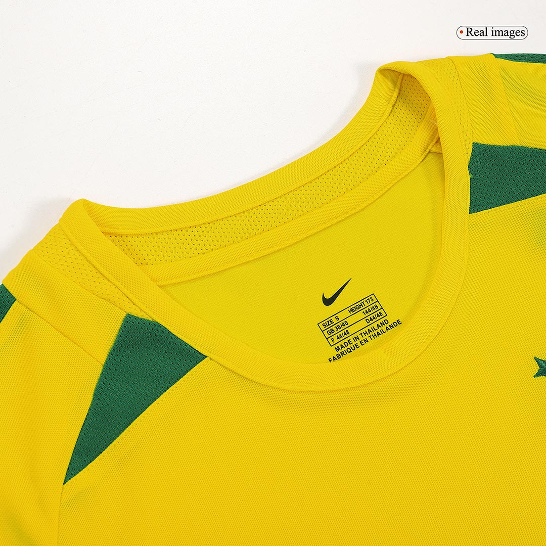 RONALDINHO #11 Brasilien Hemmatröja 2002/03 Retro Tröja
 Gul-7