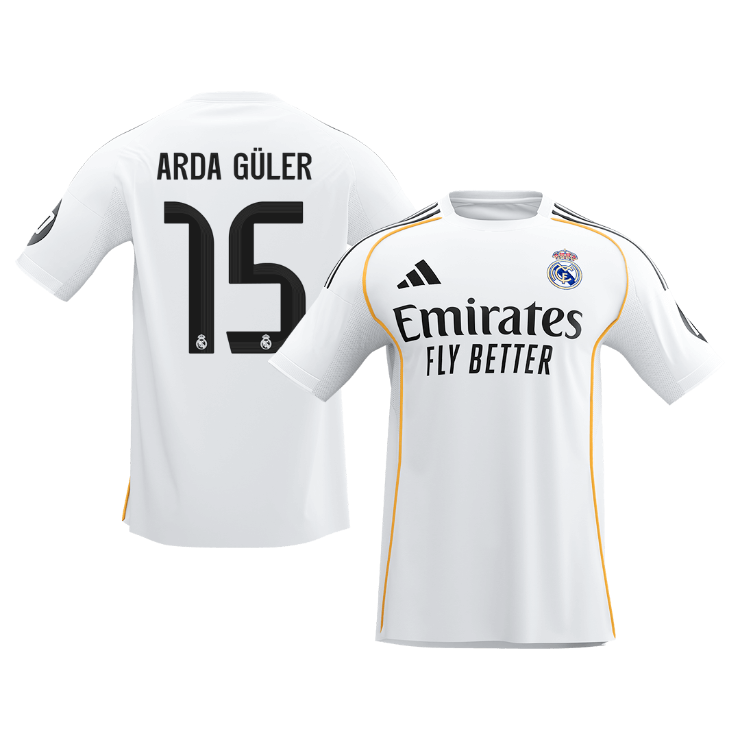 ARDA GÜLER #15 Real Madrid Tröja 2025/26 Hemma Premium Vit