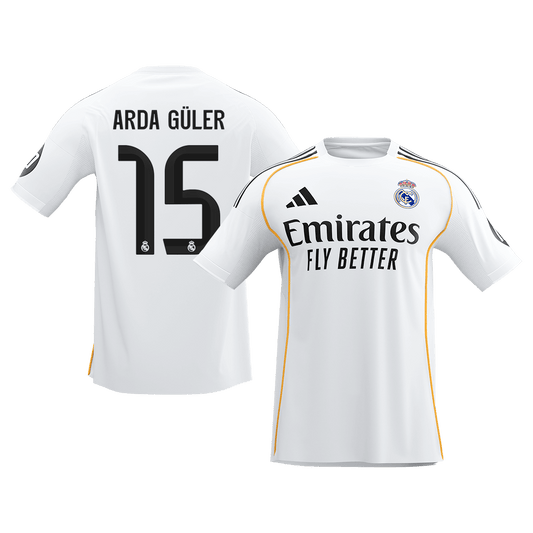 ARDA GÜLER #15 Real Madrid Tröja 2025/26 Hemma Premium Vit