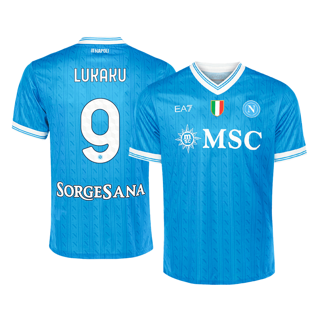 Napoli Tröja LUKAKU #9 2025/26 Hemma Blå
