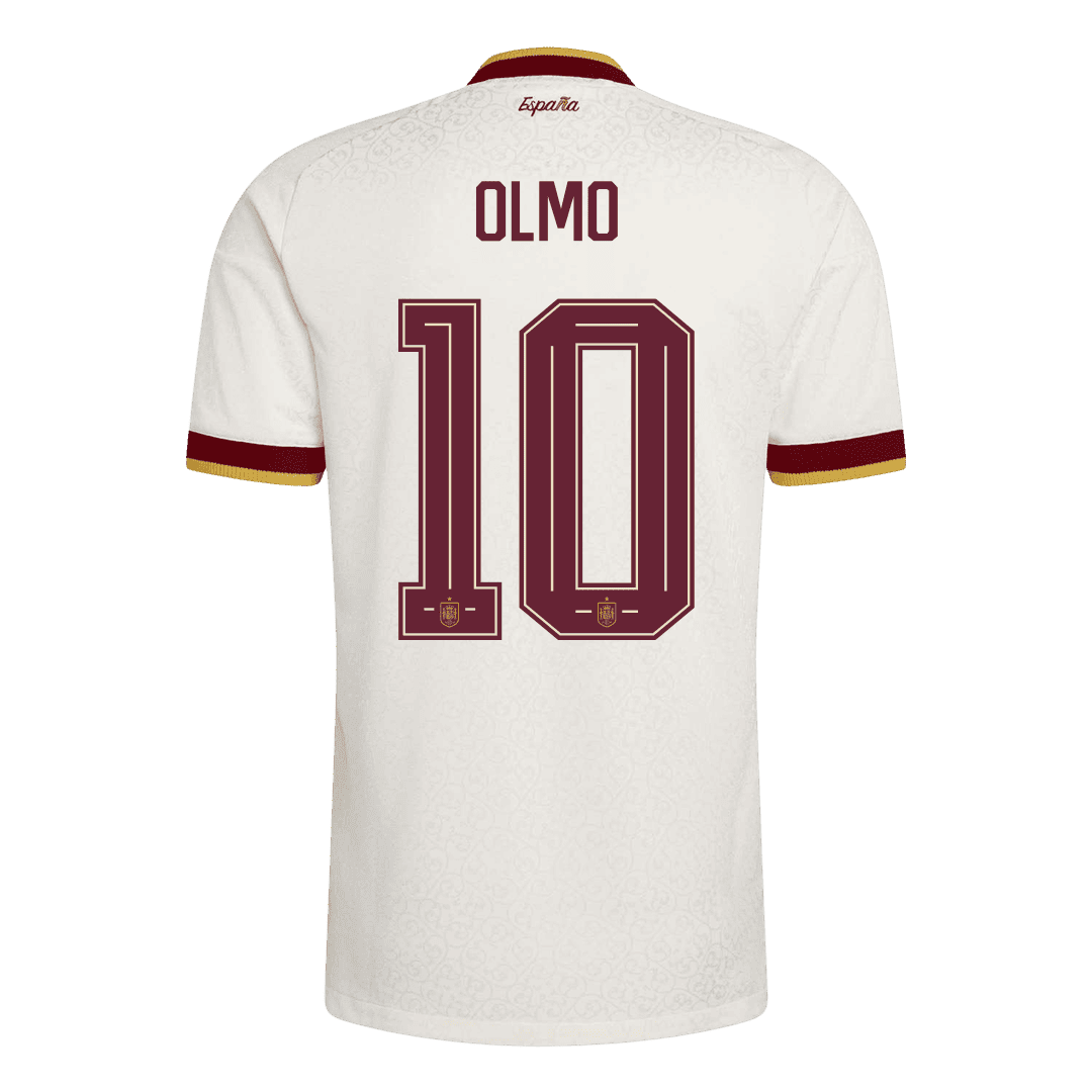 Spanien Tröja OLMO #10 2026 Borta Autentisk Vit-8