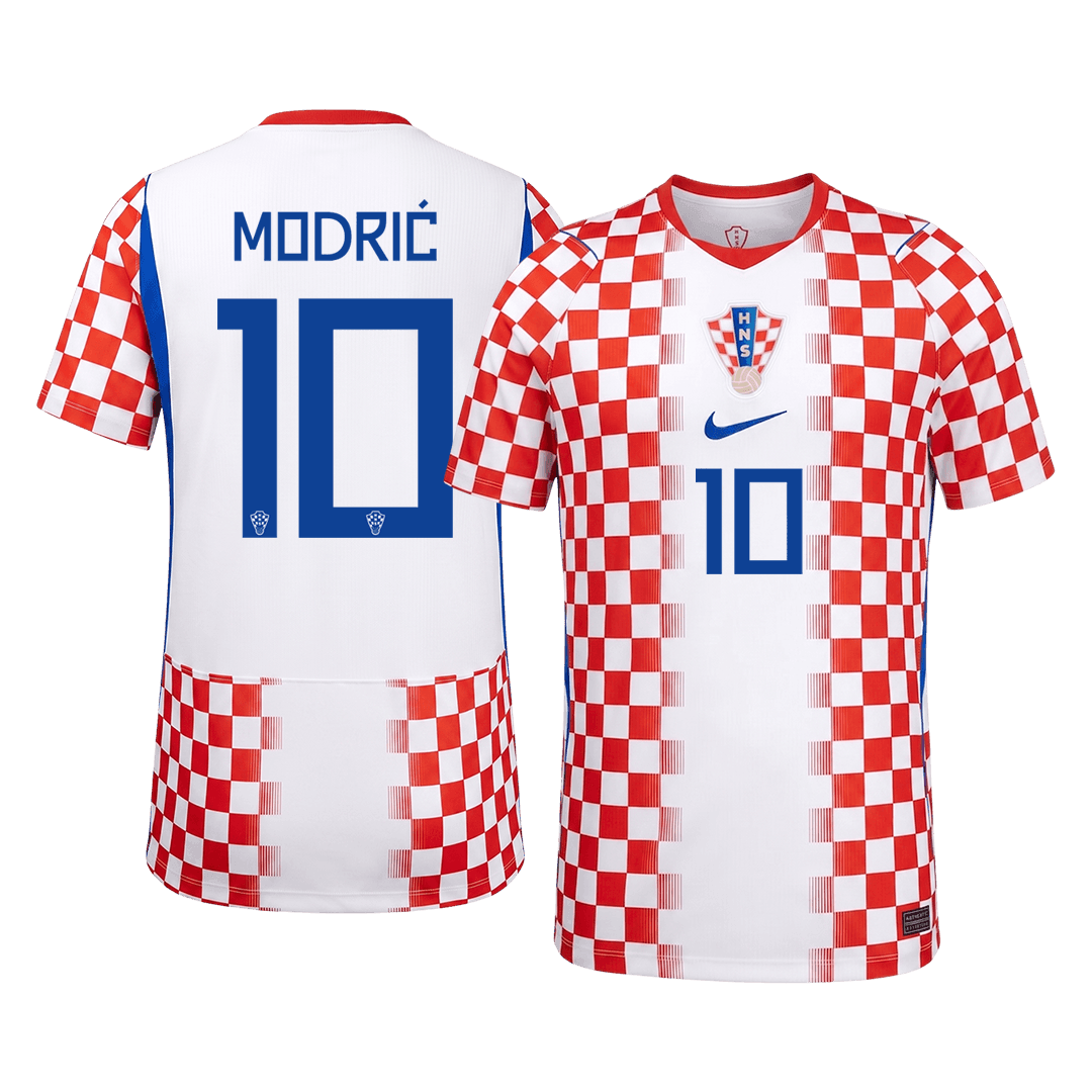 Kroatien Tröja MODRIĆ #10 2026 Hemma Röd & Vit