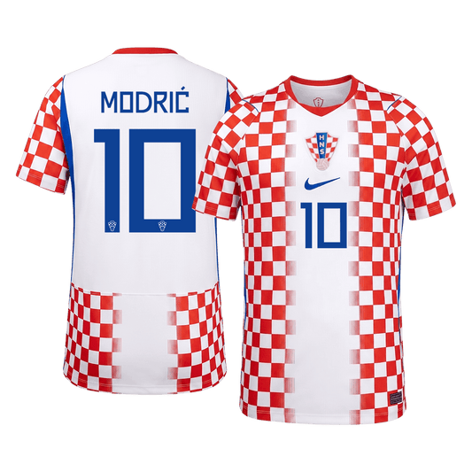 Kroatien Tröja MODRIĆ #10 2026 Hemma Röd & Vit