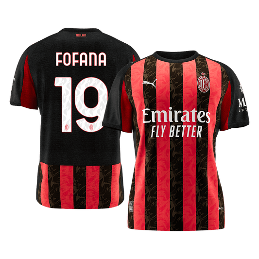 FOFANA #19 AC Milan Tröja 2025/26 Hemma Premium Röd & Svart