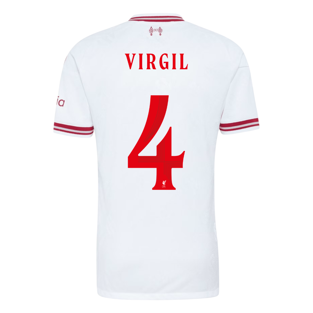 Liverpool Tröja VIRGIL #4 2026/27 Borta Autentisk Vit - UCL-3