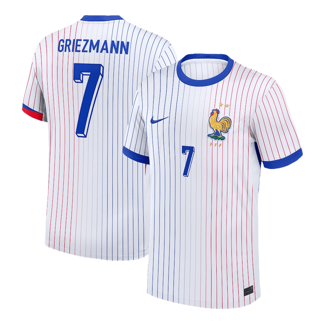 Frankrike Tröja GRIEZMANN #7 Euro 2024 Borta Vit