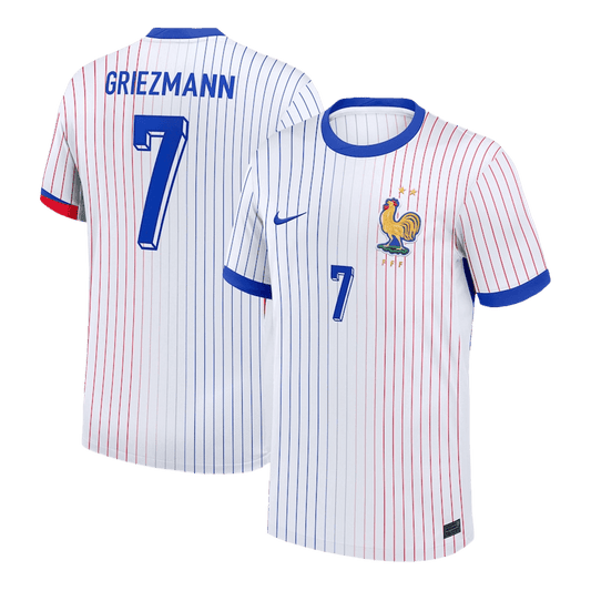 Frankrike Tröja GRIEZMANN #7 Euro 2024 Borta Vit