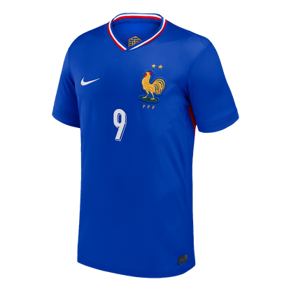 Frankrike Tröja GIROUD #9 Euro 2024 Hemma Blå-8