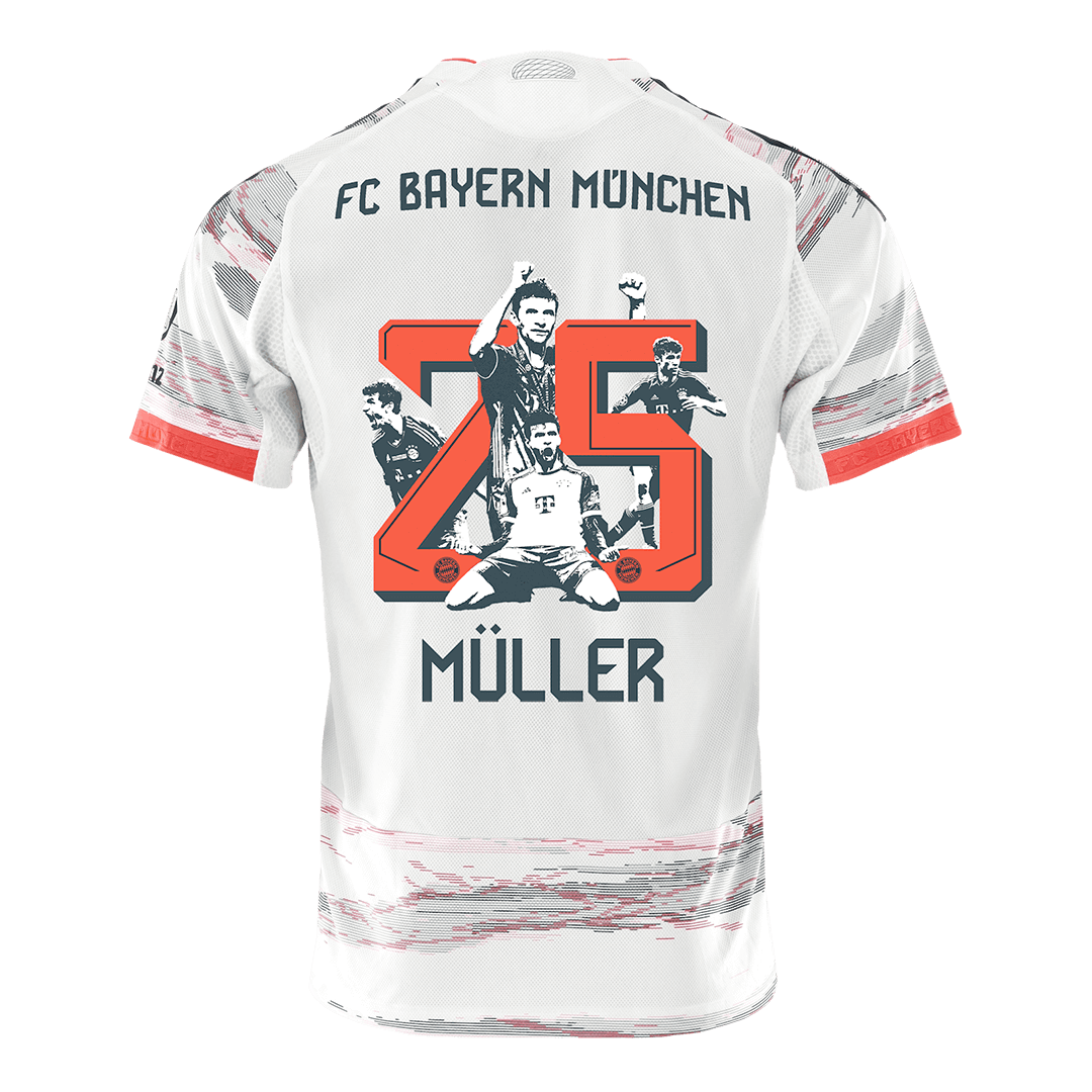 Bayern Munich Tröja MÜLLER Special #25 2025/26 Borta Vit-12