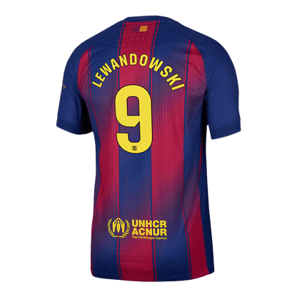 Barcelona Tröja LEWANDOWSKI #9 2025/26 Hemma Röd & Blå-13